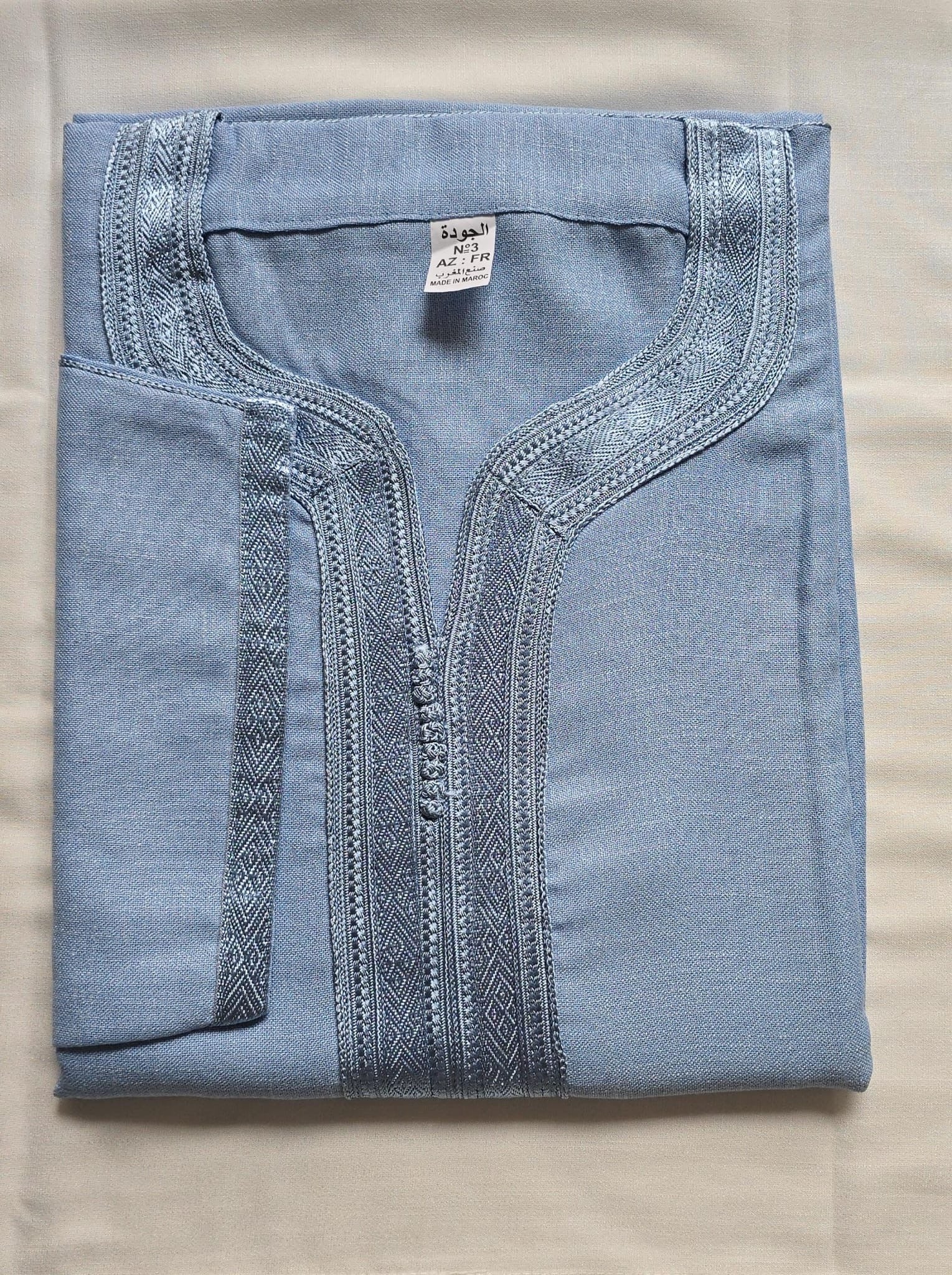 Dusty Blue Moroccan Gandoura