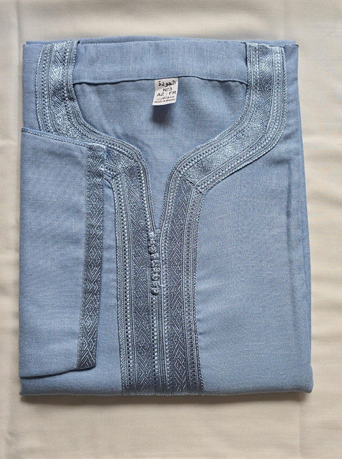 Dusty Blue Moroccan Gandoura