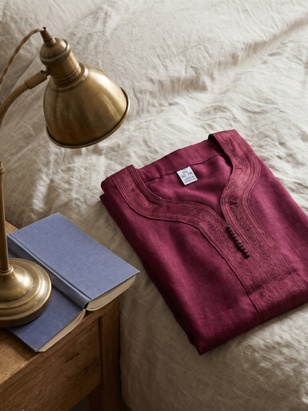 Burgundy Moroccan Gandoura