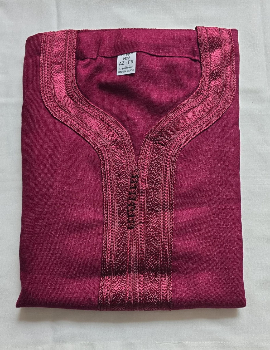 Burgundy Moroccan Gandoura