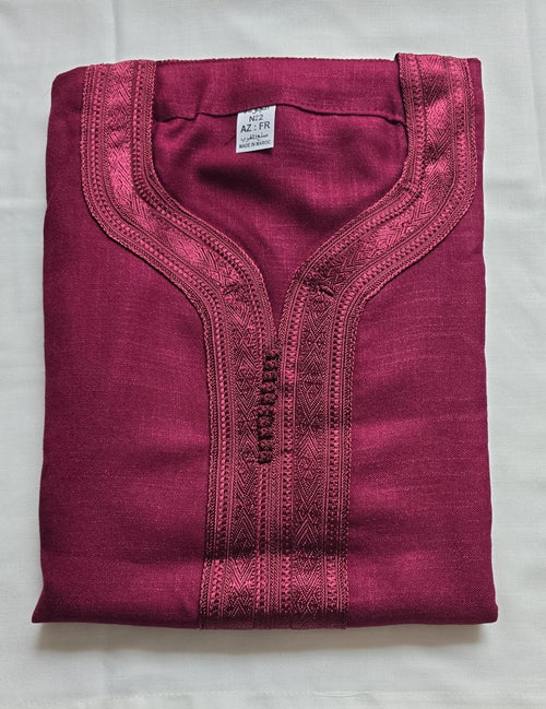Burgundy Moroccan Gandoura