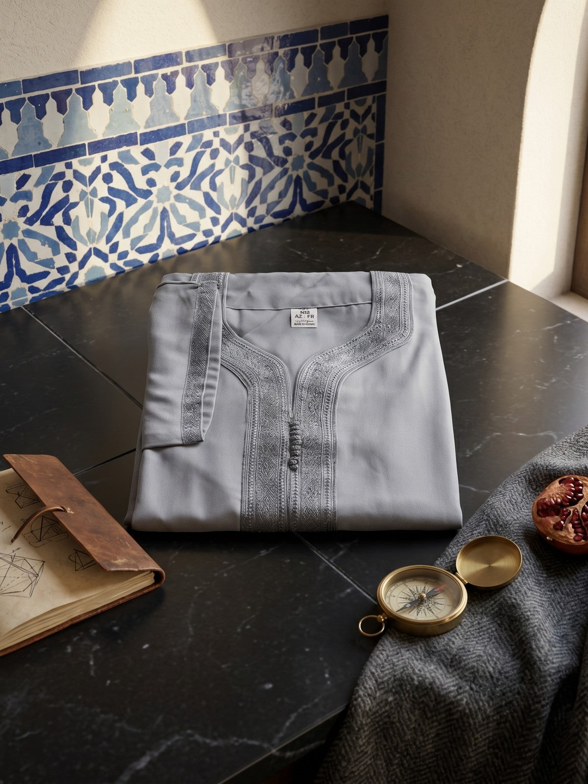 Stone Moroccan Gandoura